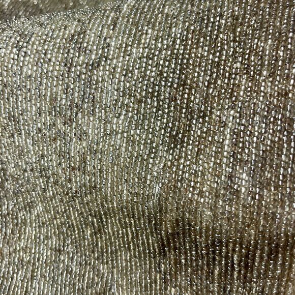 Vintage Heavy Beaded Table Runner Dining Decor 30”x 14 1/2” Bronze Gold Beading - Picture 12 of 16